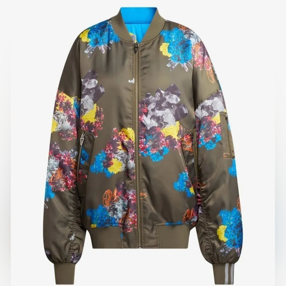 Ivy Park x Adidas Unisex REVERSABLE   satin bomber jacket
